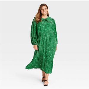 Who What Wear Green Maxi Dress XS